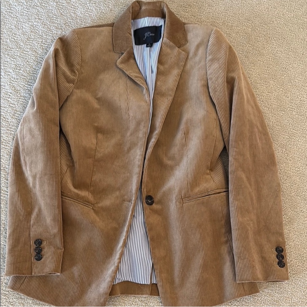 J. Crew Tan beige Corduroy Blazer neutral